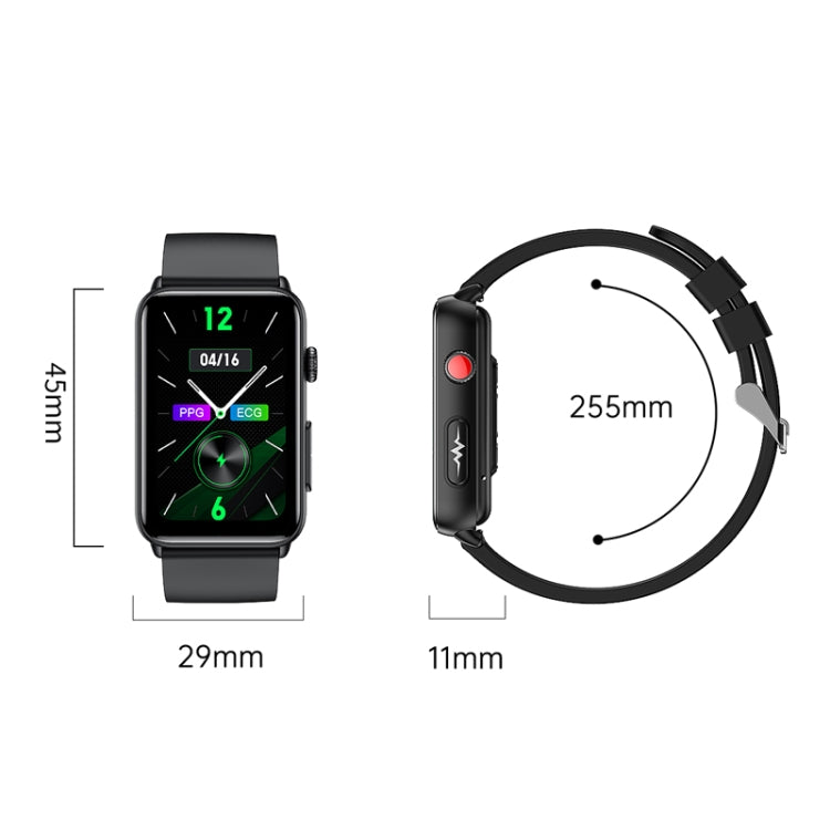 Smart Watch Ring ECG Temperature Heart Rate Blood Pressure Health Bluetooth Talking Watch, Color: Red Silicone - free shipping - PMC TechLife - Order now!