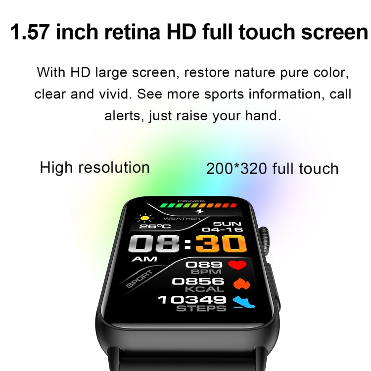 Smart Watch Ring ECG Temperature Heart Rate Blood Pressure Health Bluetooth Talking Watch, Color: Blue Silicone - Smart Wristbands by PMC TechLife | Online Shopping South Africa | PMC TechLife | Buy Now Pay Later Mobicred