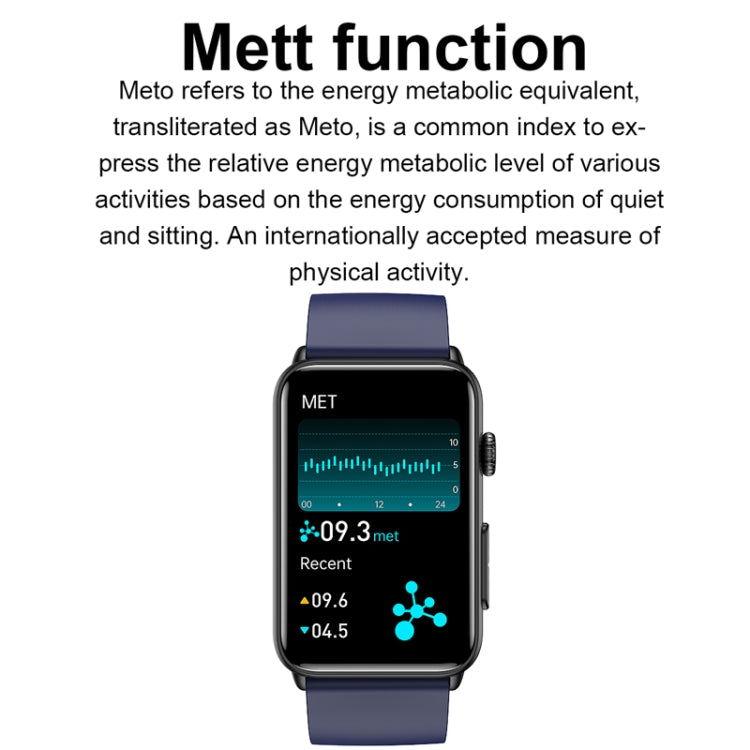 Smart Watch Ring ECG Temperature Heart Rate Blood Pressure Health Bluetooth Talking Watch, Color: Black Leather - Smart Wristbands by PMC TechLife | Online Shopping South Africa | PMC TechLife | Buy Now Pay Later Mobicred