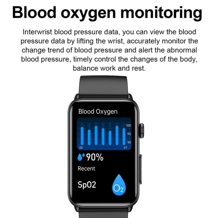 Smart Watch Ring ECG Temperature Heart Rate Blood Pressure Health Bluetooth Talking Watch, Color: Red Silicone - free shipping - PMC TechLife - Order now!
