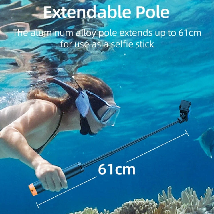 TELESIN 61cm Underwater Buoyancy Bar Retractable Selfie Stick Tripod For GoPro Insta360 DJI OSMO Action Camera - free shipping - PMC TechLife - Order now!