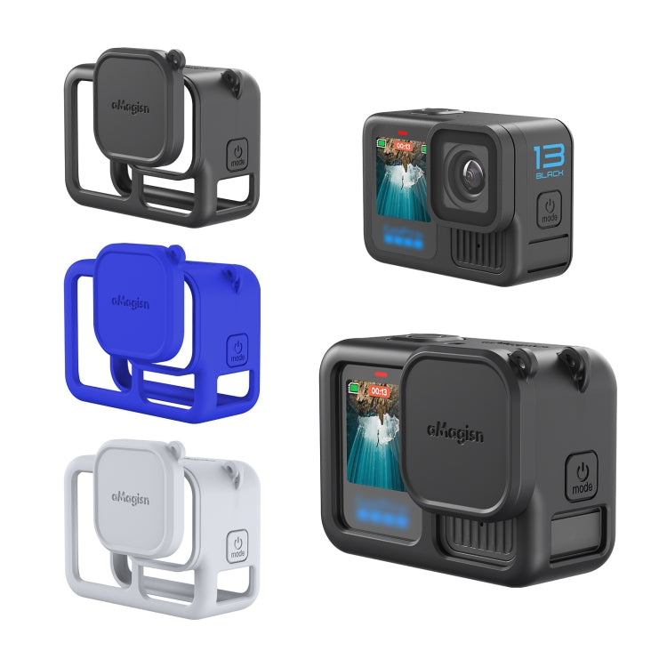 For GoPro HERO13 Black AMagisn Silicone Case Protective Cover(Blue) - Silicone Cases by aMagisn | Online Shopping South Africa | PMc TechLife | Buy Now Pay Later Mobicred