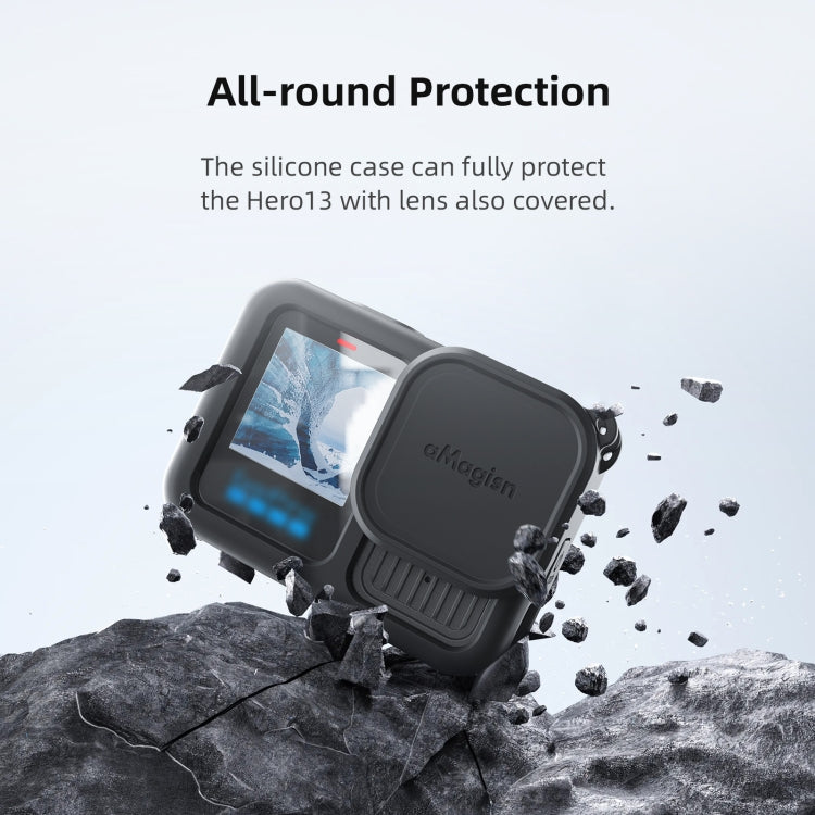For GoPro HERO13 Black AMagisn Silicone Case Protective Cover(Blue) - Silicone Cases by aMagisn | Online Shopping South Africa | PMc TechLife | Buy Now Pay Later Mobicred