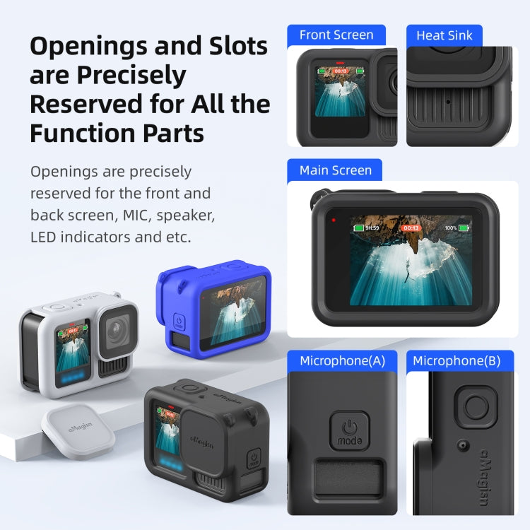 For GoPro HERO13 Black AMagisn Silicone Case Protective Cover(Blue) - Silicone Cases by aMagisn | Online Shopping South Africa | PMc TechLife | Buy Now Pay Later Mobicred