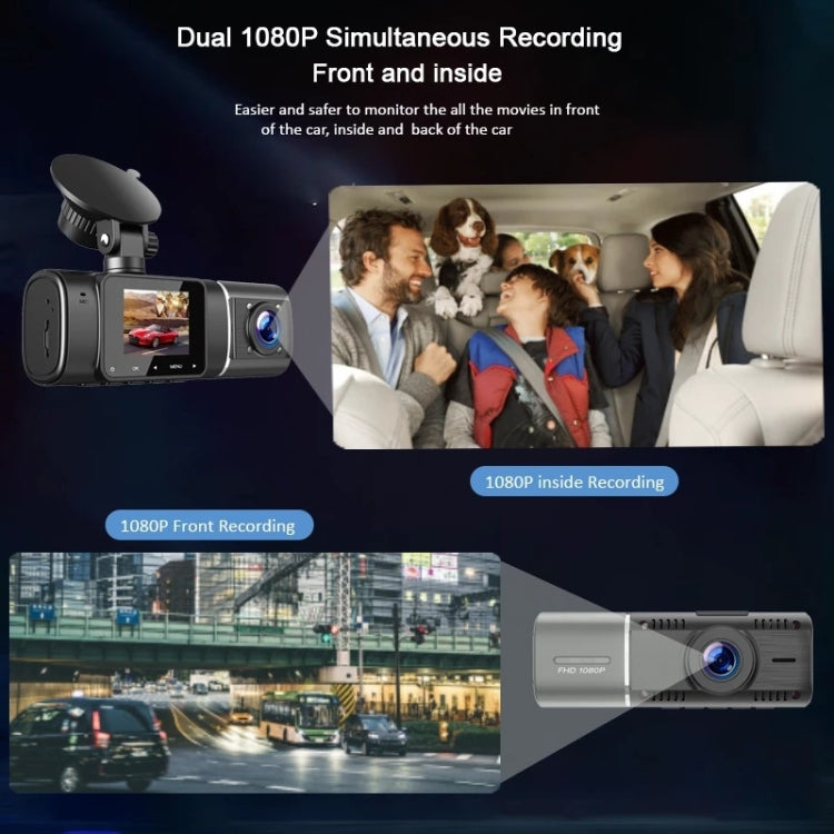 Dual Recording Front 1080+Internal 1080 HD Car Recorder - Car DVRs by PMC Jewellery | Online Shopping South Africa | PMC Jewellery | Buy Now Pay Later Mobicred