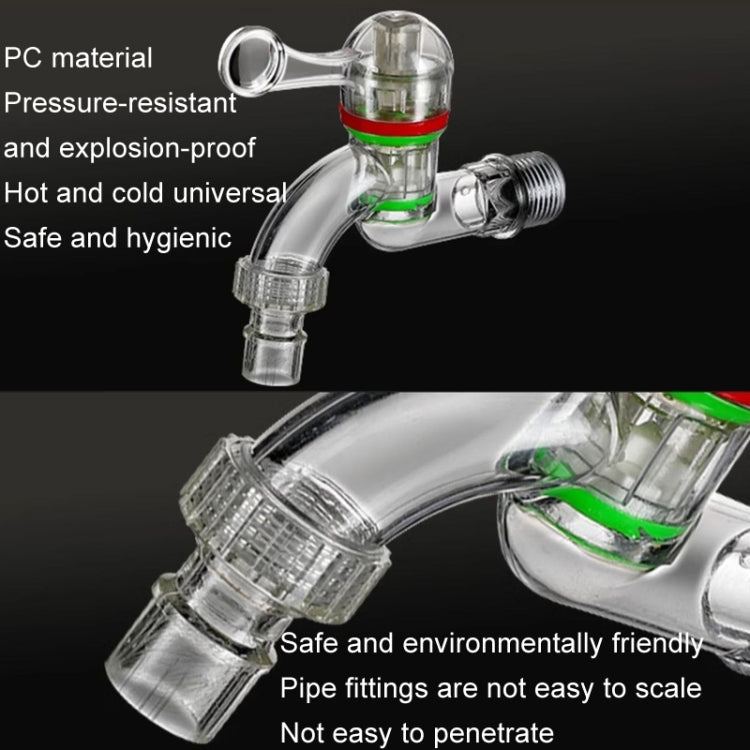 2pcs 4-points 20mm Plastic Transparent Faucet Household Anti-freezing Water Catch Hose - Faucets & Accessories by PMC TechLife | Online Shopping South Africa | PMC TechLife | Buy Now Pay Later Mobicred