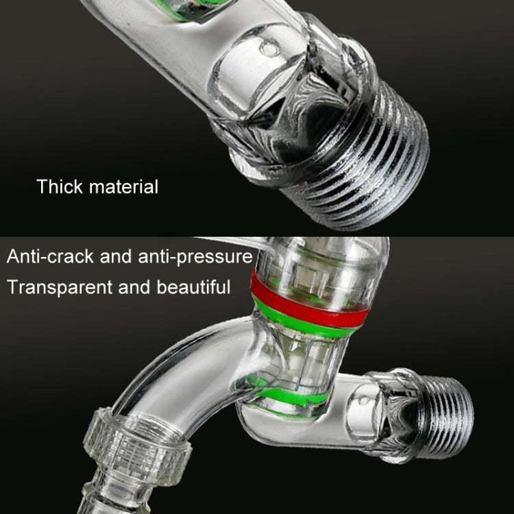 2pcs 6-points 25mm Plastic Transparent Faucet Household Anti-freezing Water Catch Hose - Faucets & Accessories by PMC TechLife | Online Shopping South Africa | PMC TechLife | Buy Now Pay Later Mobicred