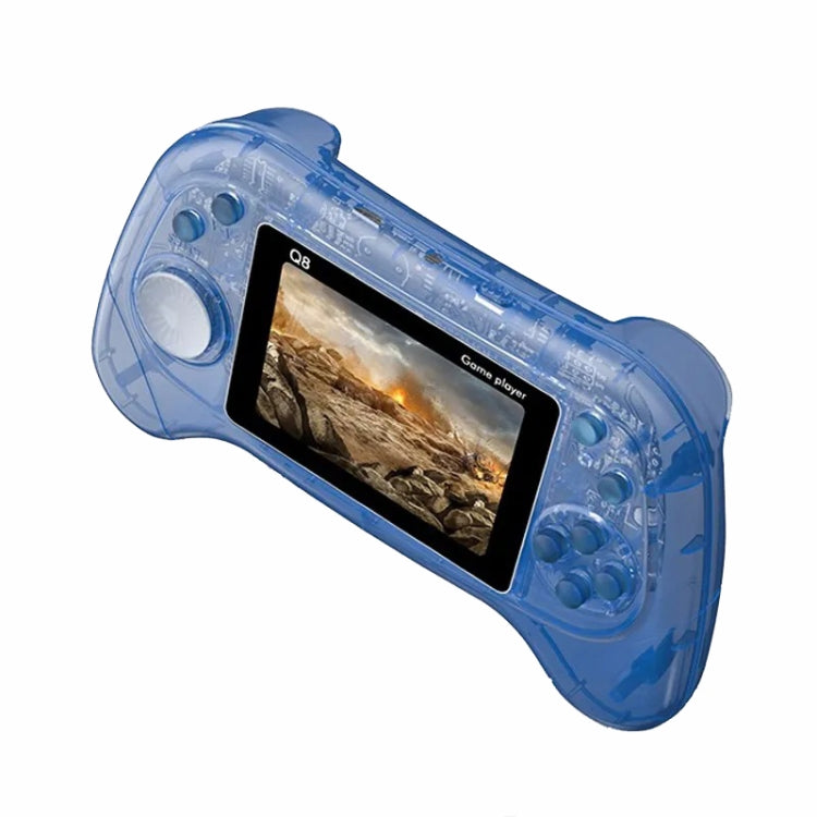 Q8 Handheld Game Console 3.0 Inch Screen Support TV Connection Built In 800 Games Singles Transparent Blue - Pocket Console by PMC Jewellery | Online Shopping South Africa | PMC Jewellery | Buy Now Pay Later Mobicred