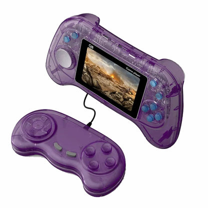 Q8 Handheld Game Console 3.0 Inch Screen Support TV Connection Built In 800 Games Doubles Transparent Purple - Pocket Console by PMC Jewellery | Online Shopping South Africa | PMC Jewellery | Buy Now Pay Later Mobicred