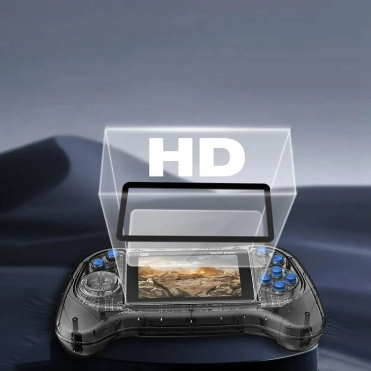 Q8 Handheld Game Console 3.0 Inch Screen Support TV Connection Built In 800 Games Doubles Transparent Blue - Pocket Console by PMC Jewellery | Online Shopping South Africa | PMC Jewellery | Buy Now Pay Later Mobicred