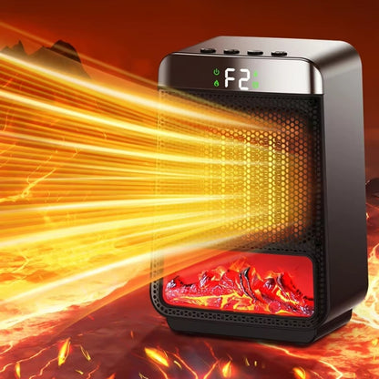 E03 Desktop PTC Heater Dynamic Flame Light Warmer US Plug - Electric Heaters by PMC Jewellery | Online Shopping South Africa | PMC Jewellery | Buy Now Pay Later Mobicred