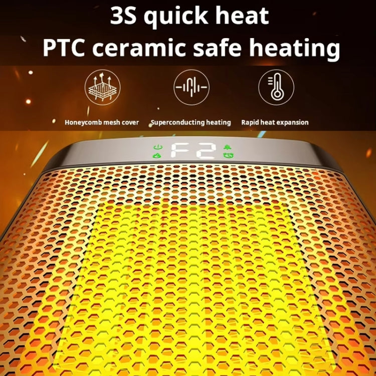 E03 Desktop PTC Heater Dynamic Flame Light Warmer EU Plug - Electric Heaters by PMC Jewellery | Online Shopping South Africa | PMC Jewellery | Buy Now Pay Later Mobicred