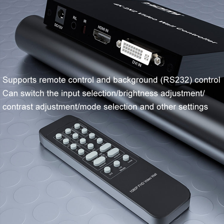 4K 2x2 HDMI Video HD Splice Support HDMI / DVI Input 4CH HDMI Output UK Plug - Splitter by PMC Jewellery | Online Shopping South Africa | PMC Jewellery | Buy Now Pay Later Mobicred