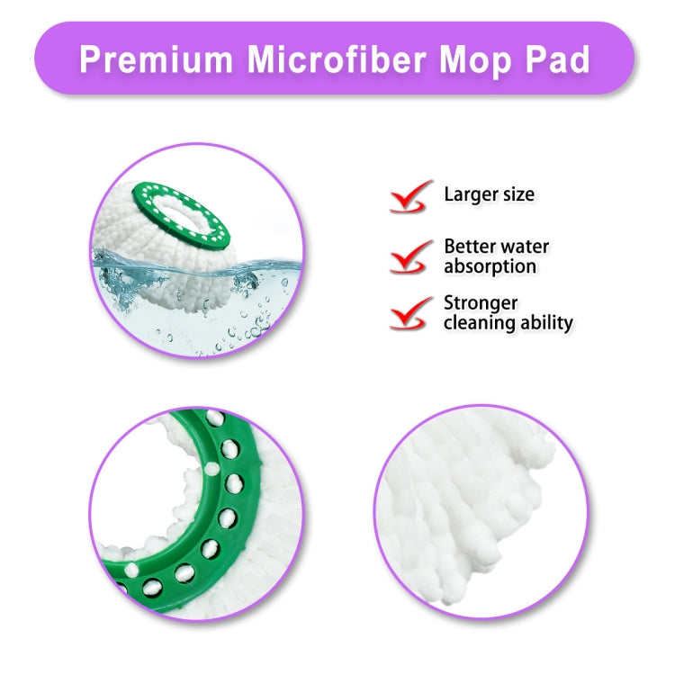 For Libman Tornado Spin Mop Microfiber Mop Pad Replacement Parts(White) - Handheld Cleaner & Mops by PMC TechLife | Online Shopping South Africa | PMC TechLife | Buy Now Pay Later Mobicred