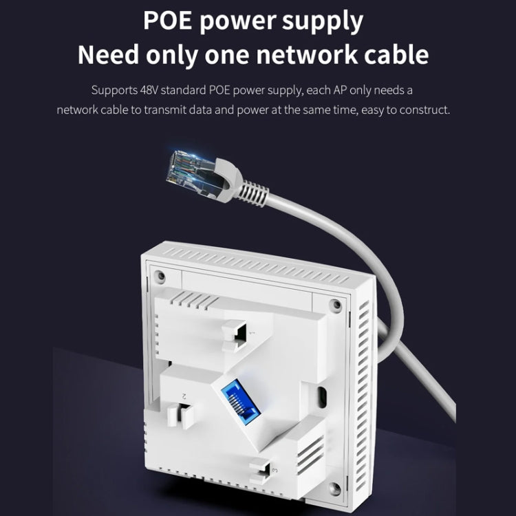 COMFAST CF-E591AX 1500Mbps Dual-Band WiFi6 In-Wall AP Supports 48V POE Power Supply - free shipping - PMC Jewellery - Order now!