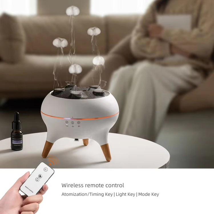 Dynamic Multi-Spray Aromatherapy Diffuser With Colorful Lights Remote Control Humidifier UK Plug(V80 Spit Circle Upgrade Model) - free shipping - PMC TechLife - Order now!