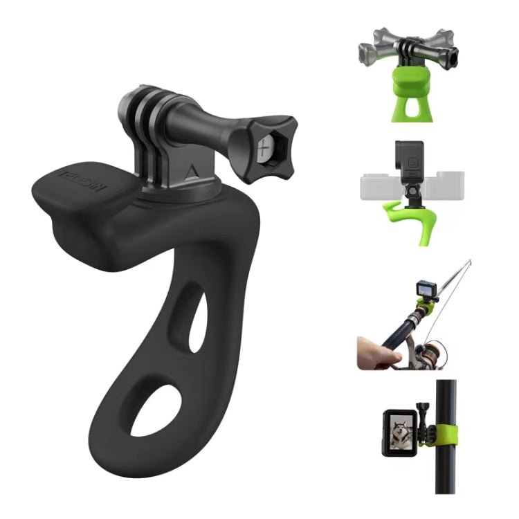 TELESIN Action Camera Mount Silicone Adjustable Mini Flexible Bracket For GoPro HERO / Insta360 / DJI Action Camera(Orange) - free shipping - PMC TechLife - Order now!