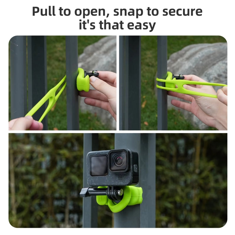 TELESIN Action Camera Mount Silicone Adjustable Mini Flexible Bracket For GoPro HERO / Insta360 / DJI Action Camera(Green) - free shipping - PMC TechLife - Order now!