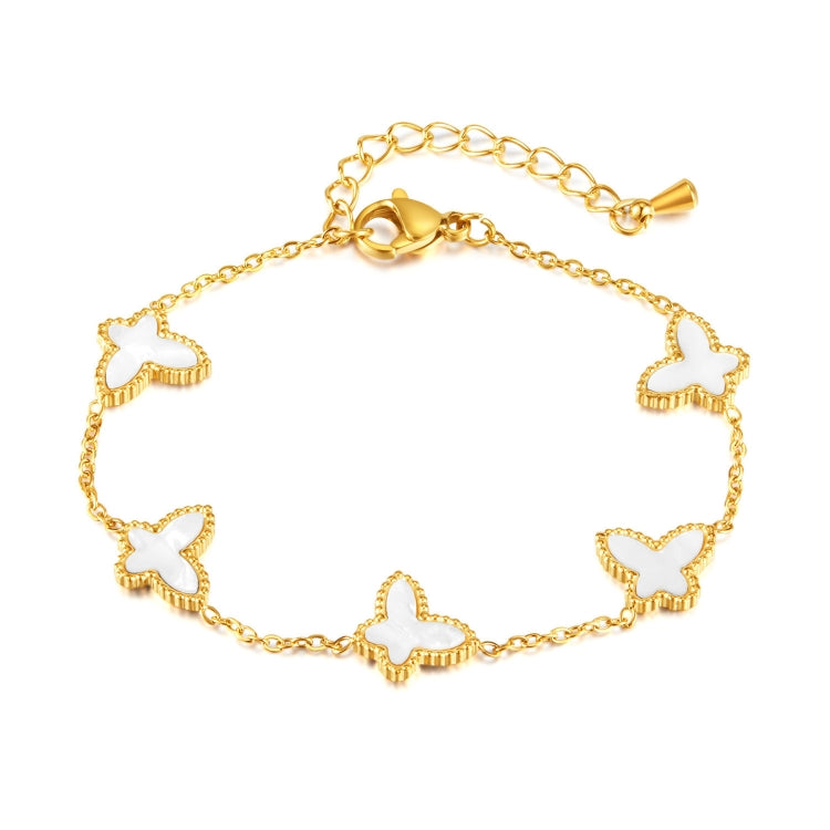 OPK GS1436 Butterfly Stainless Steel Bracelet - Bracelets by OPK | Online Shopping South Africa | PMC Jewellery | Buy Now Pay Later Mobicred