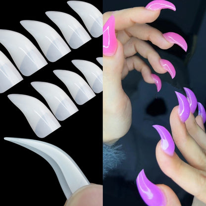 100pcs /Box Stiletto Nail Tips Halloween Style Stiletto False Eagle Claw Art Nails(Natural) - Nail Stickers by PMC Jewellery | Online Shopping South Africa | PMC Jewellery | Buy Now Pay Later Mobicred