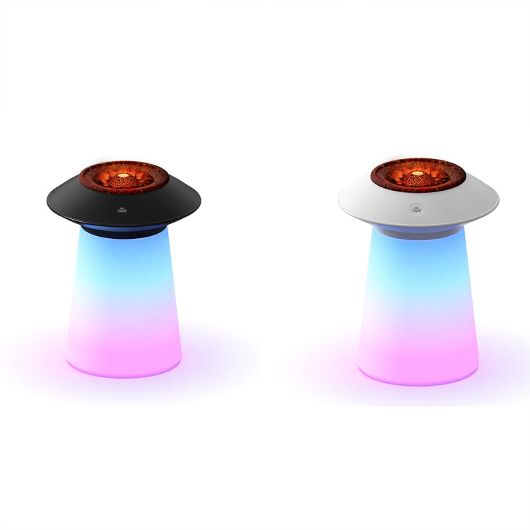 HX126 Sound Pickup RGB Light Volcano Humidifier Simulated Flame Aromatherapy Machine, Color: Black - Air Purifiers & Accessories by PMc TechLife | Online Shopping South Africa | PMc TechLife | Buy Now Pay Later Mobicred