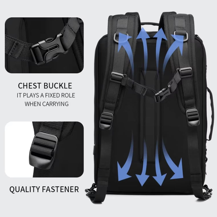 Ozuko Business Laptop USB Backpack Men Schoolbag(Dark Gray) - free shipping - PMC Jewellery - Order now!