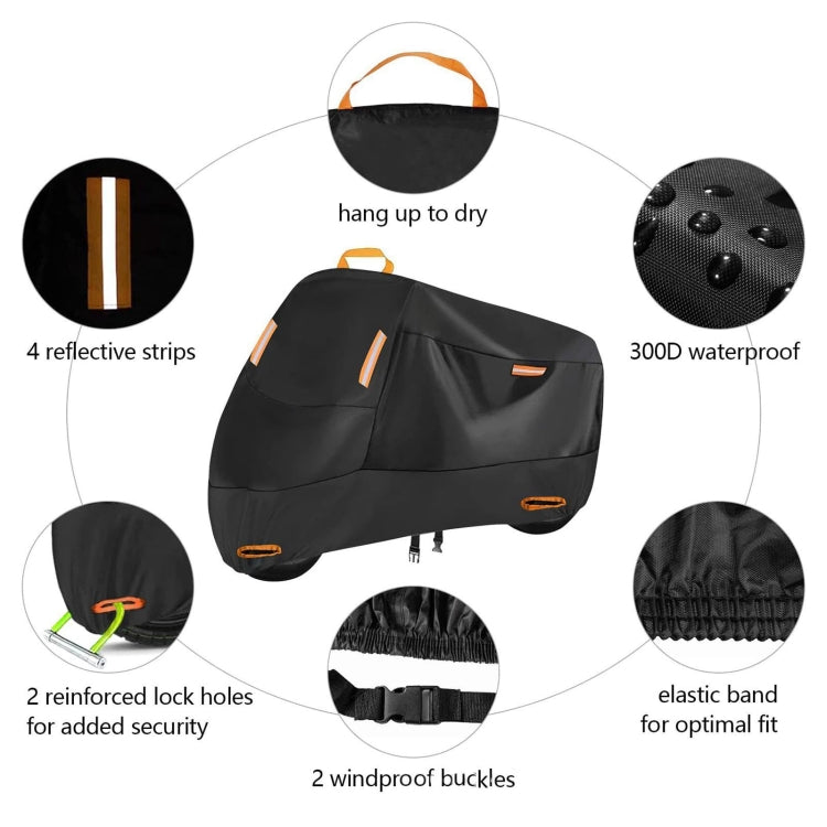 Motorcycle Rain Sun Protection Cover Oxford Cloth Dustproof With Anti-theft Buckle, Size: L - Raincoat by PMC Jewellery | Online Shopping South Africa | PMC Jewellery | Buy Now Pay Later Mobicred