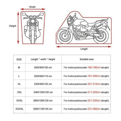 Motorcycle Rain Sun Protection Cover Oxford Cloth Dustproof With Anti-theft Buckle, Size: M - Raincoat by PMC Jewellery | Online Shopping South Africa | PMC Jewellery | Buy Now Pay Later Mobicred