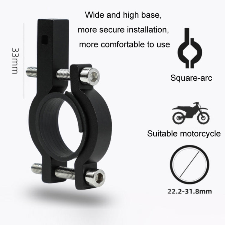Aluminum Alloy Motorcycle Bicycle Navigation Mobile Phone Holder(Black) - Holder by PMC TechLife | Online Shopping South Africa | PMC TechLife | Buy Now Pay Later Mobicred