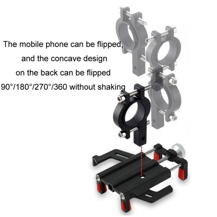 Aluminum Alloy Motorcycle Bicycle Navigation Mobile Phone Holder(Orange) - free shipping - PMC TechLife - Order now!
