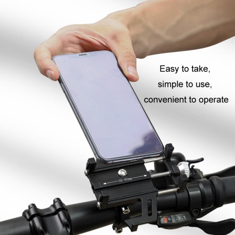 Aluminum Alloy Motorcycle Bicycle Navigation Mobile Phone Holder(Orange) - free shipping - PMC TechLife - Order now!