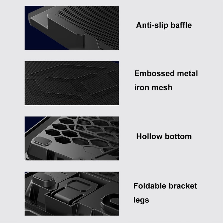 ICE COOREL S511 Laptop Radiator Heightening Bracket Dual-fans no Speed Regulation - Cooling Pads by ICE COOREL | Online Shopping South Africa | PMC TechLife | Buy Now Pay Later Mobicred