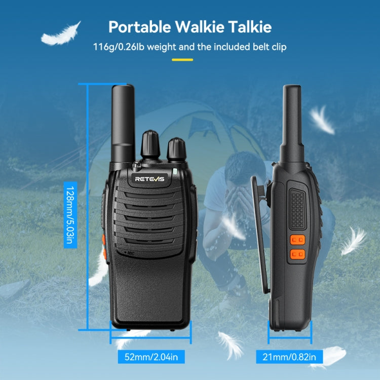 RETEVIS H777 16 Channels Compact Portable Handheld Walkie Talkie With Charging Base, Style: PMR - free shipping - PMC Jewellery - Order now!