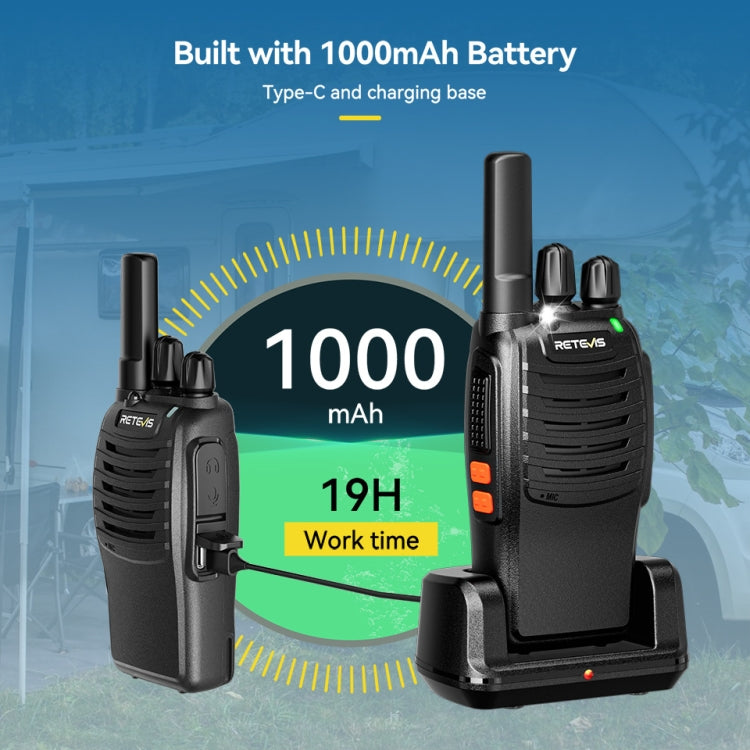 RETEVIS H777 16 Channels Compact Portable Handheld Walkie Talkie With Charging Base, Style: PMR - free shipping - PMC Jewellery - Order now!