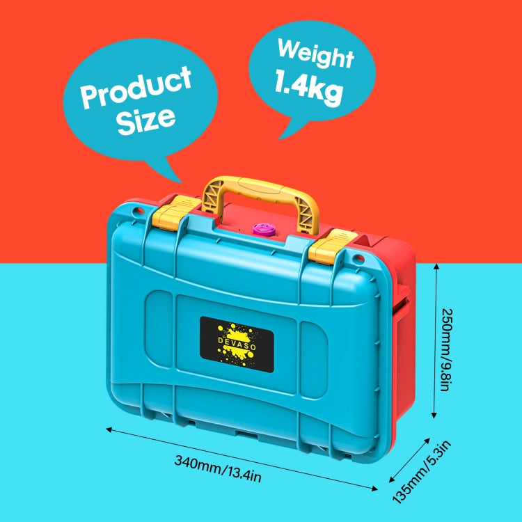 DEVASO For Switch / OLED IP67 Waterproof Storage Case Hardshell Bag, Color: Orange Blue+Shoulder Strap - free shipping - PMC Jewellery - Order now!