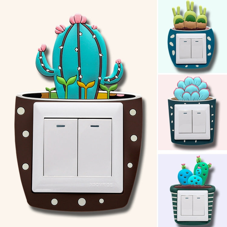 Luminous Three-dimensional Cactus Switch Sticker Socket Panel Cover Decor, Style: Winter Beauty - Sticker by PMC Jewellery | Online Shopping South Africa | PMC Jewellery | Buy Now Pay Later Mobicred