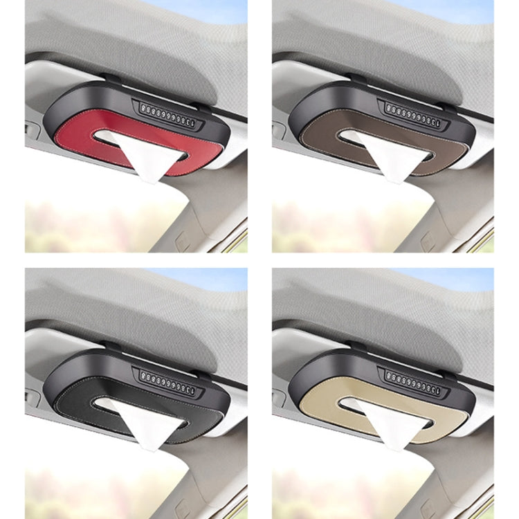 Car Sun Visor Hanging Sunroof Seat Back Tissue Box, Color: Leather Brown - Stowing Tidying by PMC Jewellery | Online Shopping South Africa | PMC Jewellery | Buy Now Pay Later Mobicred