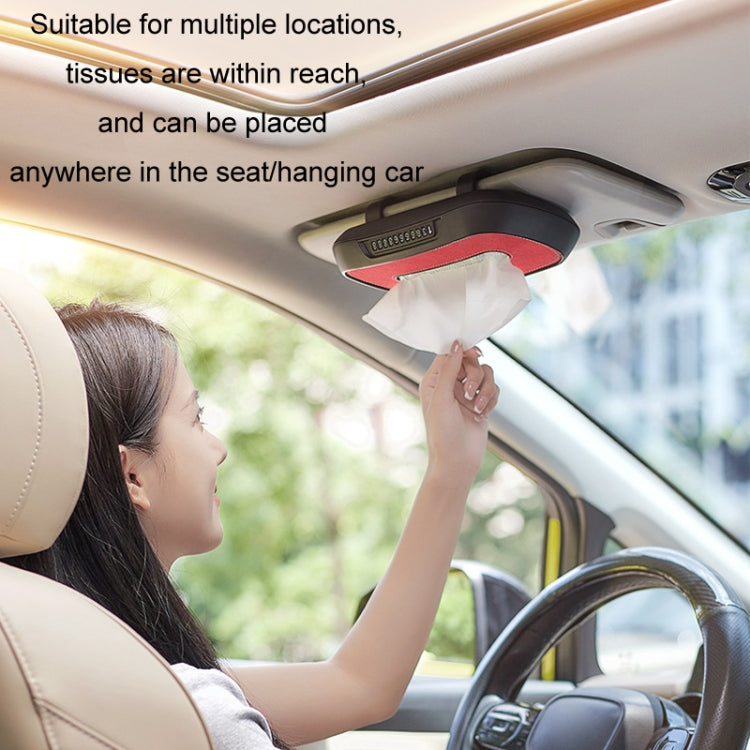 Car Sun Visor Hanging Sunroof Seat Back Tissue Box, Color: Leather Red - Stowing Tidying by PMC Jewellery | Online Shopping South Africa | PMC Jewellery | Buy Now Pay Later Mobicred