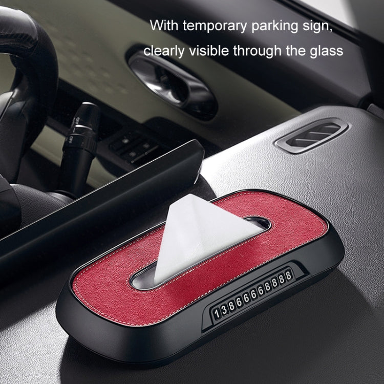 Car Sun Visor Hanging Sunroof Seat Back Tissue Box, Color: Suede Red - Stowing Tidying by PMC Jewellery | Online Shopping South Africa | PMC Jewellery | Buy Now Pay Later Mobicred