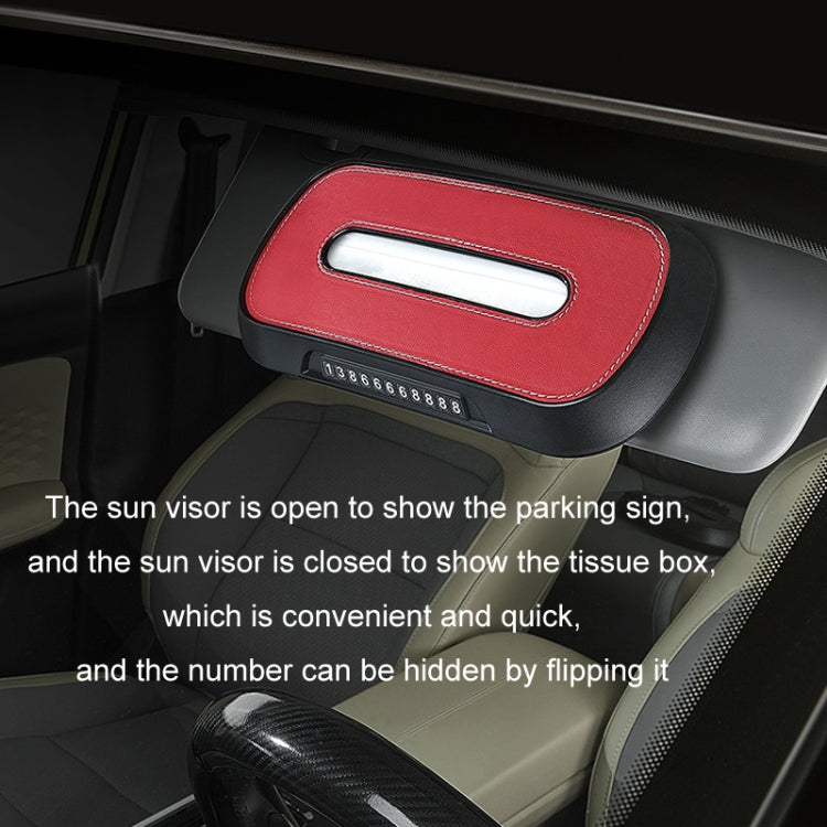 Car Sun Visor Hanging Sunroof Seat Back Tissue Box, Color: Leather Beige - Stowing Tidying by PMC Jewellery | Online Shopping South Africa | PMC Jewellery | Buy Now Pay Later Mobicred