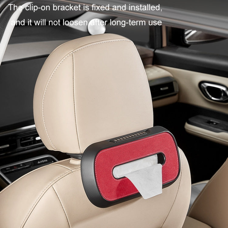 Car Sun Visor Hanging Sunroof Seat Back Tissue Box, Color: Suede Red - Stowing Tidying by PMC Jewellery | Online Shopping South Africa | PMC Jewellery | Buy Now Pay Later Mobicred