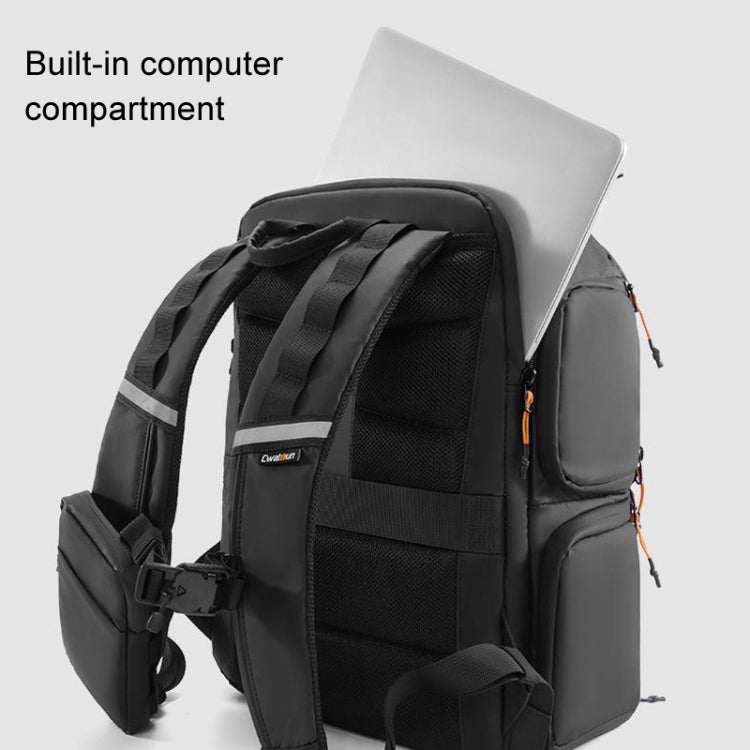 Cwatcun D132 DSLR Camera Backpack Hard-shell Crashproof Waterproof Decompression Shoulder Photo Bag, Color: 1st Generation Large Black - free shipping - PMC TechLife - Order now!