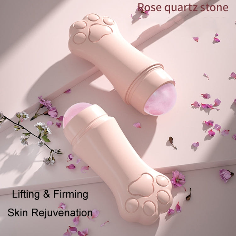 Natural Rose Quartz Face Oil Absorbing Roller Volcanic Stone Facial Skin Repair Cleansing Massager(Grey) - free shipping - PMC TechLife - Order now!