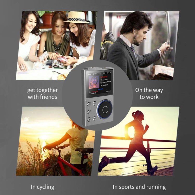 2.4 Inch HIFI Bluetooth Music Player DSD256 Mastering Sound Quality Walkman, Memory: 16GB+16GB(Black) - MP3 Player by PMC TechLife | Online Shopping South Africa | PMC TechLife | Buy Now Pay Later Mobicred