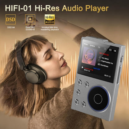 2.4 inch HIFI Bluetooth Music Player DSD256 Mastering Sound Quality Walkman, Memory: 16GB+16GB(Gray) - MP3 Player by PMC Jewellery | Online Shopping South Africa | PMC Jewellery | Buy Now Pay Later Mobicred