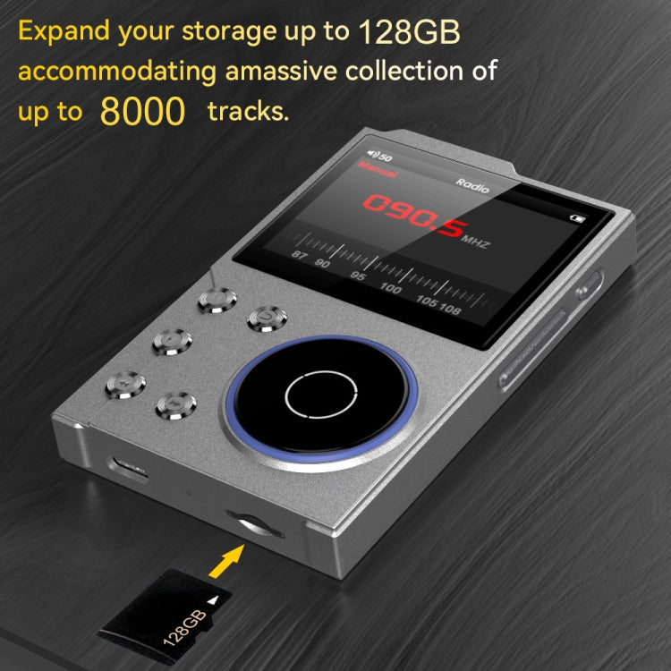 2.4 Inch HIFI Bluetooth Music Player DSD256 Mastering Sound Quality Walkman, Memory: 16GB+16GB(Black) - MP3 Player by PMC TechLife | Online Shopping South Africa | PMC TechLife | Buy Now Pay Later Mobicred