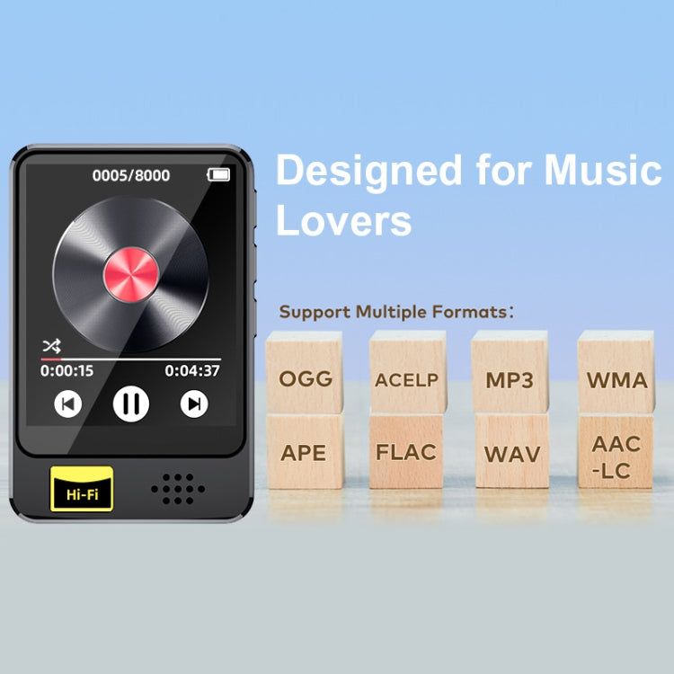 MP3 / MP4 Music Player Bluetooth Radio E-book Playback Walkman, Memory: 32GB(Black) - free shipping - PMC Jewellery - Order now!