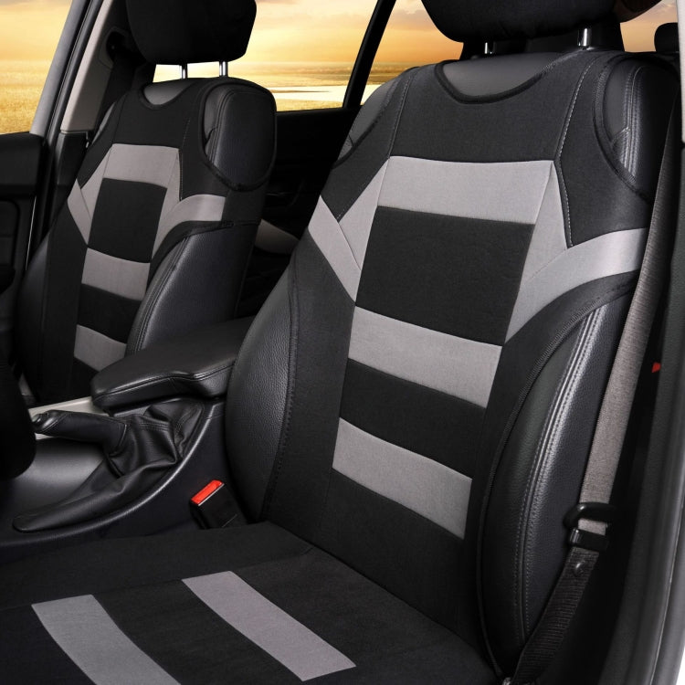 Car Vest Style Double Front Seat Interior Seat Cover(Gray) - Seat Accessories by PMC Jewellery | Online Shopping South Africa | PMC Jewellery | Buy Now Pay Later Mobicred