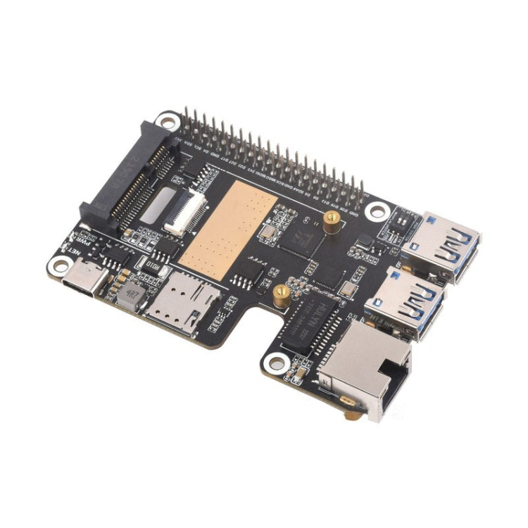 Waveshare For Raspberry Pi 5 PCIe to MiniPCIe / Gigabit Ethernet / USB 3.2 Gen1 HAT, Spec: EG25-G - free shipping - PMC Jewellery - Order now!