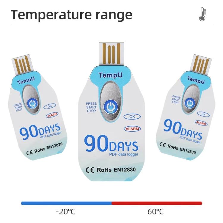 TempU Disposable Temperature Recorder For Cold Chain Transport Vehicles(30 Days) - Thermostat & Thermometer by TempU | Online Shopping South Africa | PMC Jewellery | Buy Now Pay Later Mobicred